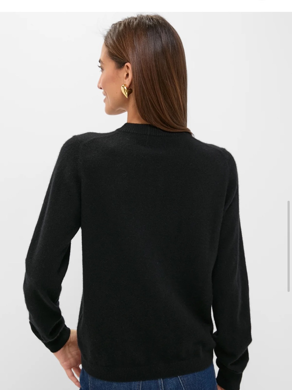 Tuckernuck Quinn Black Cashmere Cardigan Sweater Small 100% Cashmere - Picture 4 of 16